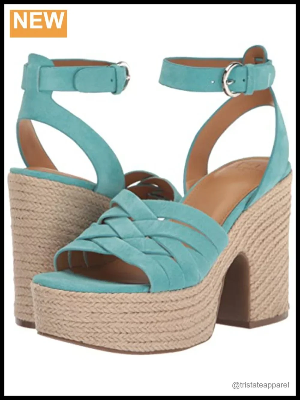 Woven Heel Espadrille Wedge Dress Sandal Almond Toe Ankle Strap